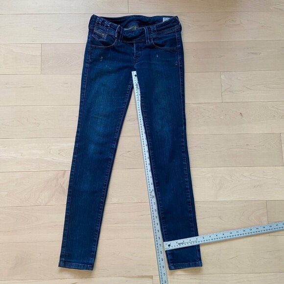 Diesel jeans Size 28 Culturebelt Regular Slim-Tapered leg low rise Stretch Blue - Picture 12 of 15